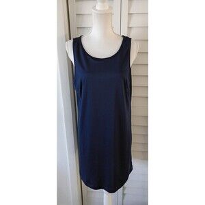 J. Mclaughlin navy sleeveless lined slip dress M